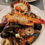 con totani e pesto di mandorle